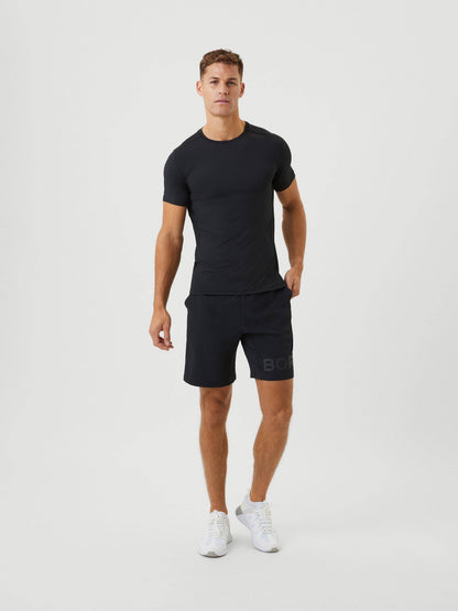 Borg Shorts 9 Inch - Men - Black Tonal Logo