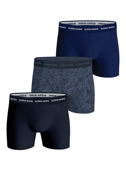 Cotton Stretch Boxers 3-pack - Men - Multipack 7 (Blue)
