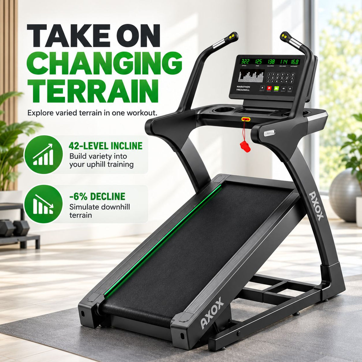 Axox Fitness K2 Incline Treadmill