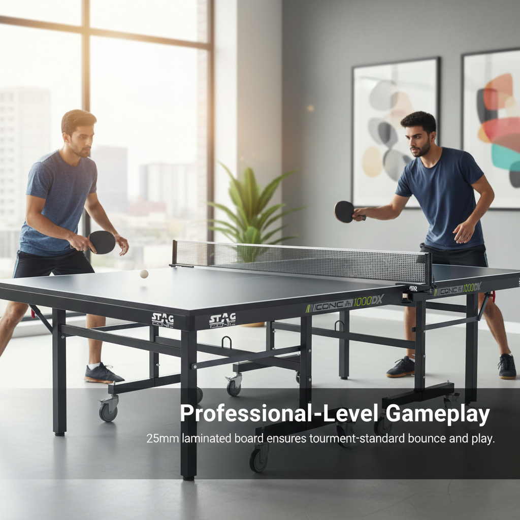 Iconic 1000 DX Table Tennis Table - Full Size Professional Table
