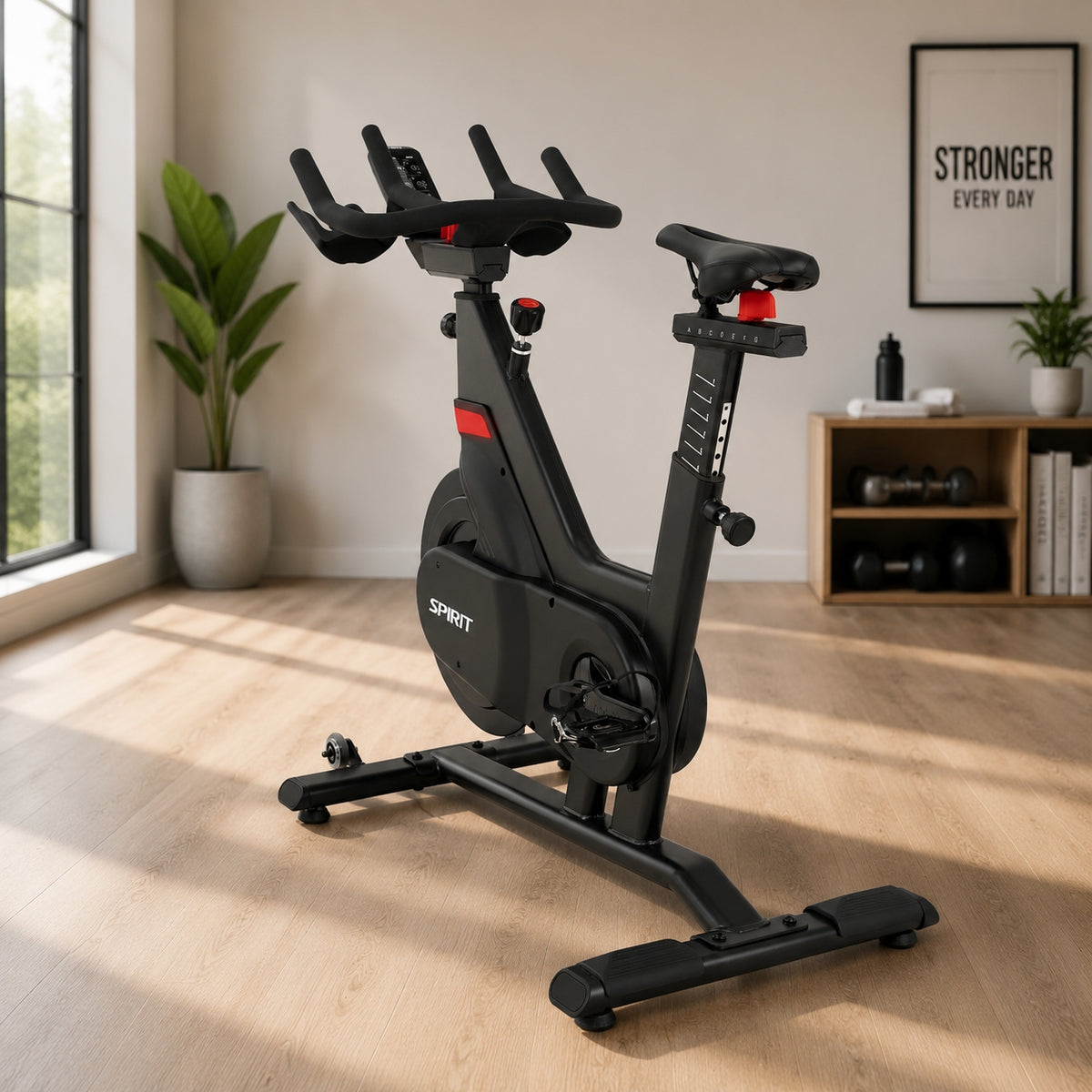 Spirit Fitness Indoor Bike with console and coaching light (electro magnetic resistance)