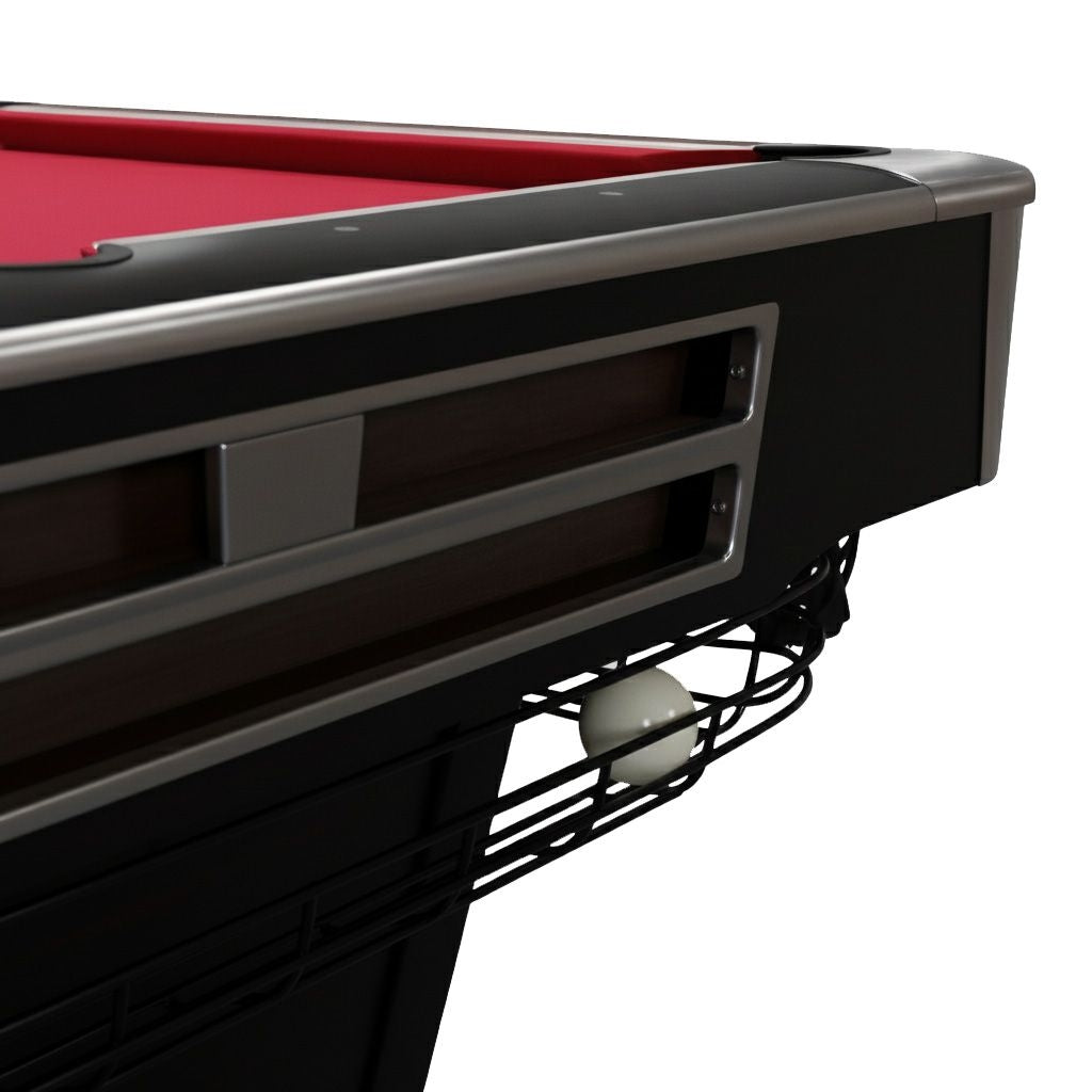 Pinnacle Premium Slate Solid Wood Billiard Table | Black - 9 FEET