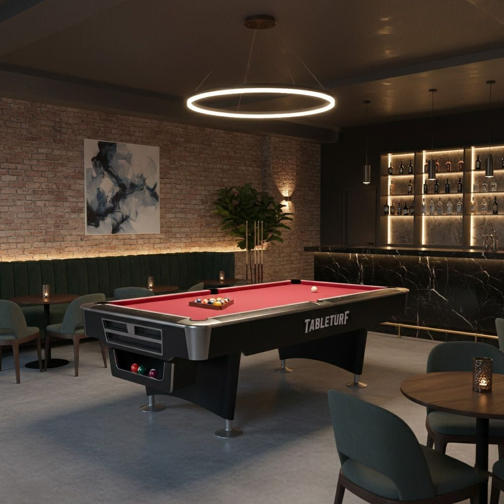 Pinnacle Premium Slate Solid Wood Billiard Table | Black - 9 FEET