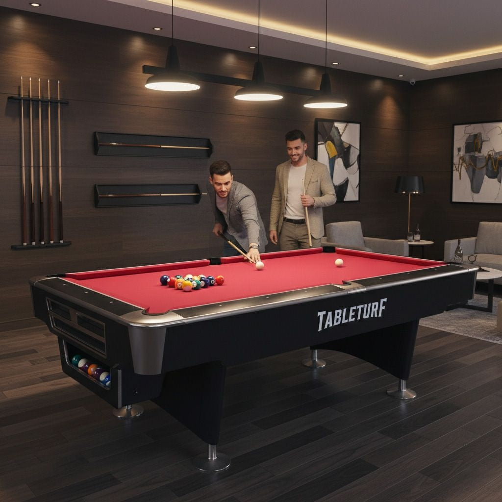 Pinnacle Premium Slate Solid Wood Billiard Table | Black - 9 FEET
