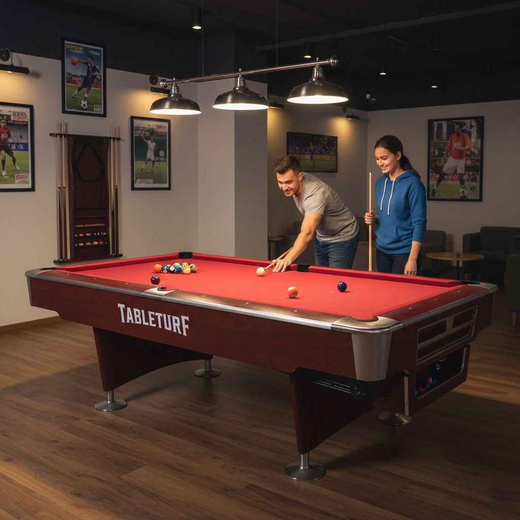 Pinnacle Premium Slate Solid Wood Billiard Table | Brown - 9 FEET