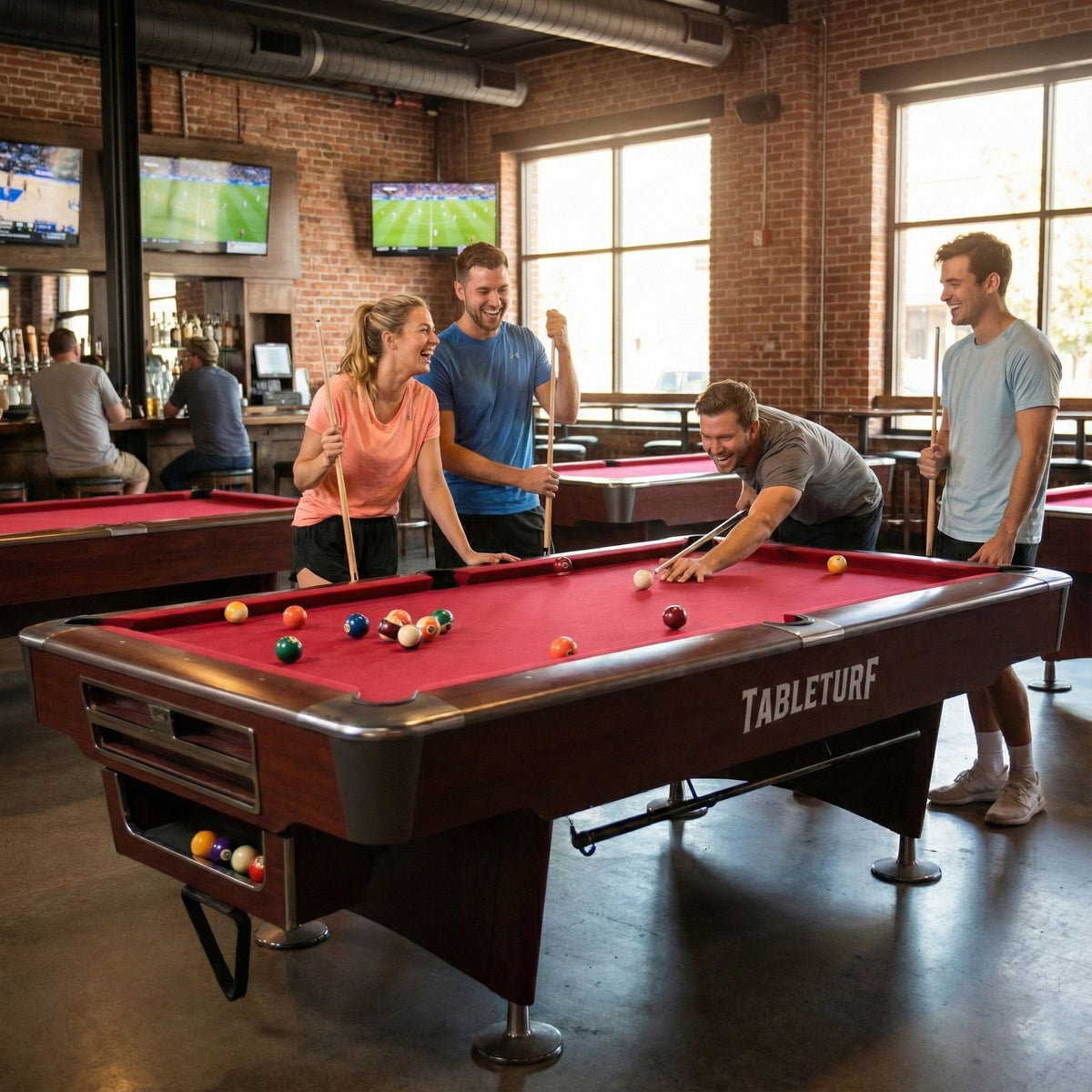 Pinnacle Premium Slate Solid Wood Billiard Table | Brown - 9 FEET